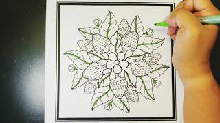 Time Lapse of Stress Relief Coloring Page Design #32