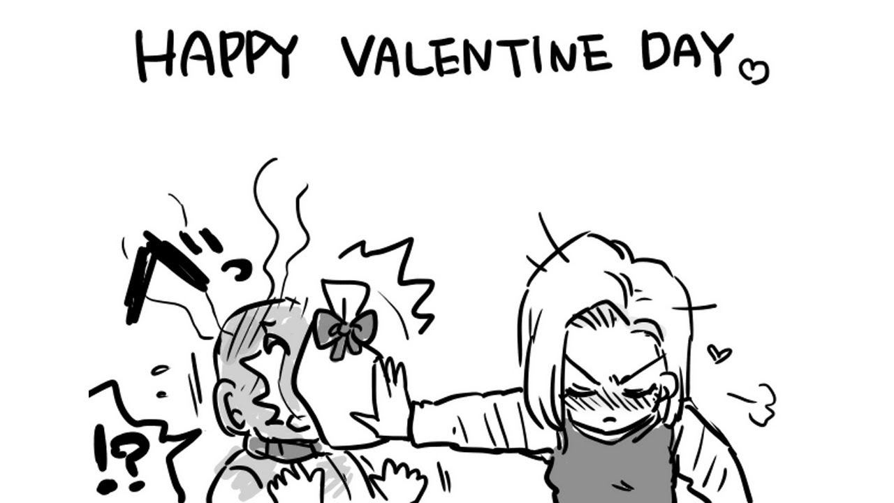 マンガ動画: クリリンと18号