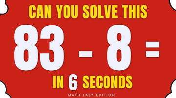 Math Speed Test! - Quiz Subtraction 2 (Double) Digit Number : Level Easy #2