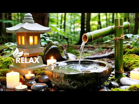The Most Relaxing Bamboo Water Sounds Ever 🌿 Piano Music for Sleep, Study and Meditation