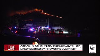 Centerville wildfire 'most likely' caused by fireworks; evacuation orders lifted