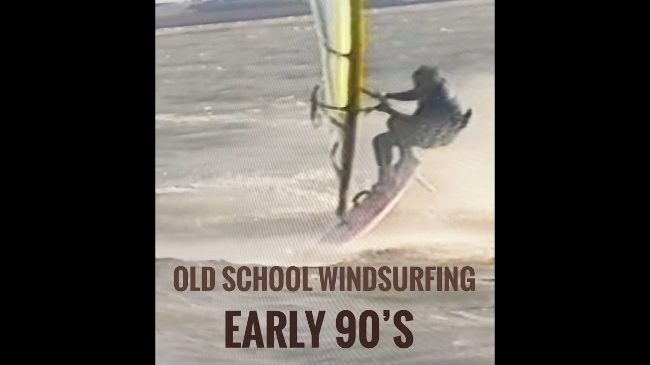 Old school windsurfing early 90's F2 Axis 255 and Ezzy sails. YouTube
