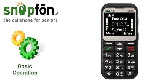 Snapfōn® ezTWO - Basic Operation Menu