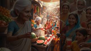 “तरबूज बेचकर बनी अमीर दादी 🍉💰 | मेहनत की सच्ची कहानी | Emotional Story” ai video #shorts #short