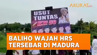 Viral Massa Menjaga Baliho Rizieq Shihab, Bertuliskan 'Usung Tragedi KM 50'