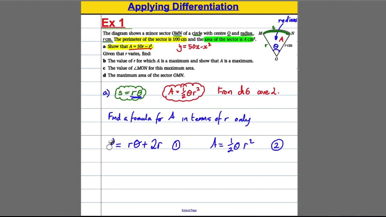 C2 - Differentiation (4) - applying in context - YouTube