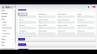 Job Card Detail | DealePaaS | DMS screenshot 2