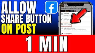 How To Allow Share Button On Facebook Post 2026 (Fast And Easy)