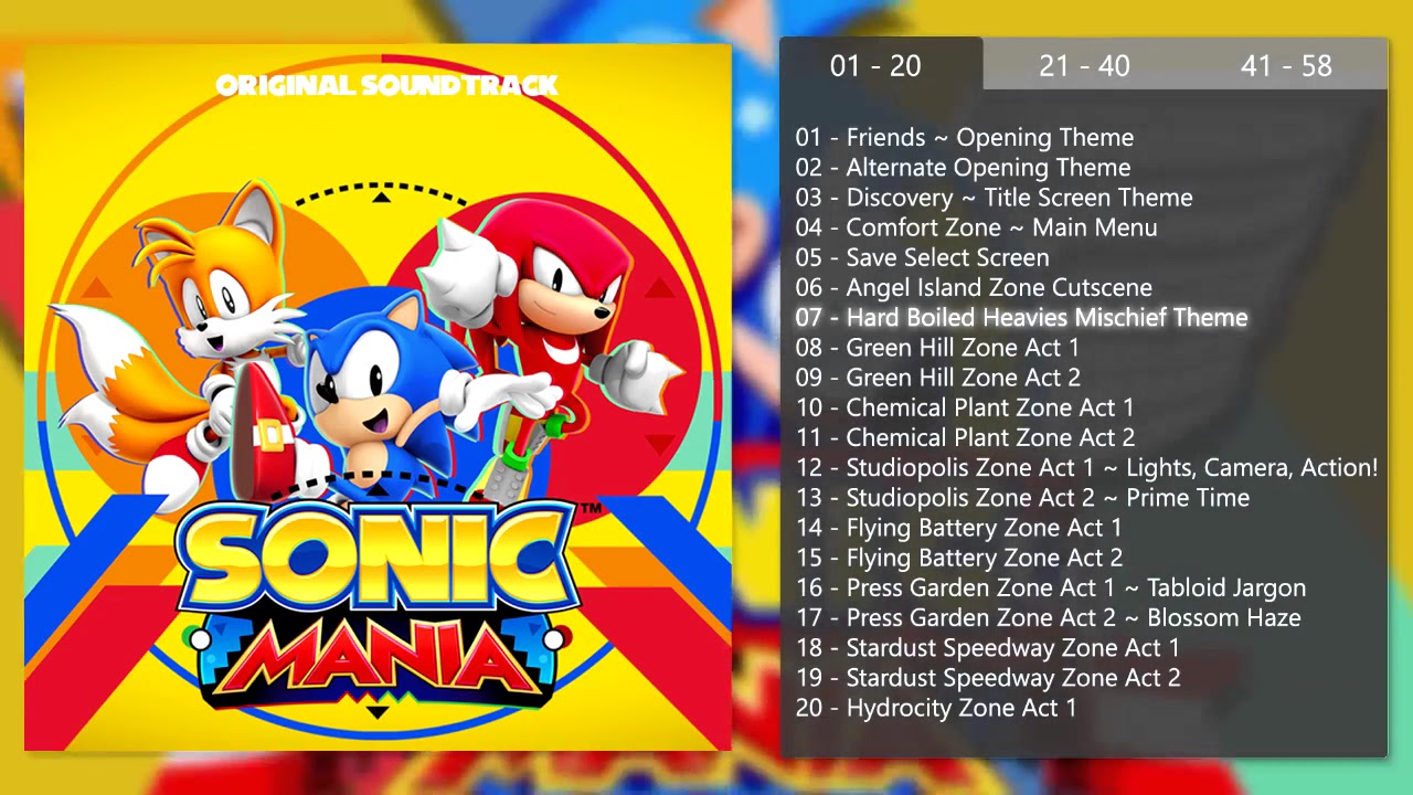 Sonic Mania - Original Soundtrack 