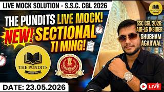 🔴 THE PUNDITS Live Mock Solution: Dealing with NEW Sectional Timing! ⏱️ | Shubham Agarwal (AIR 16)