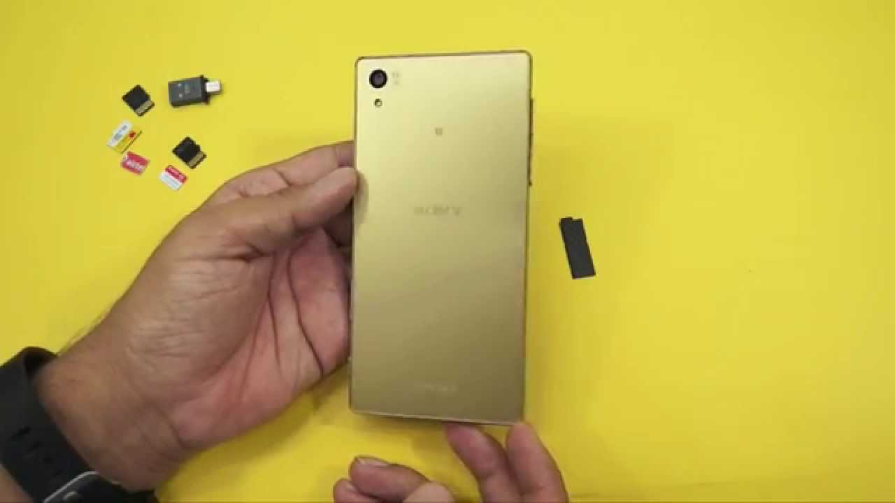 Sony Xperia Z5 How To Insert Dual Sim Card Micro Sd Card Youtube