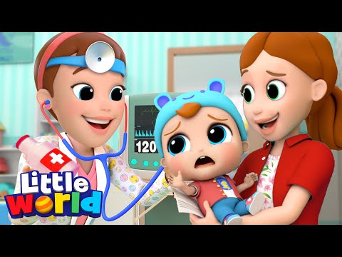 Be Brave Baby John |  Doctor Checkup | Little World - Kids Songs & Nursery Rhymes