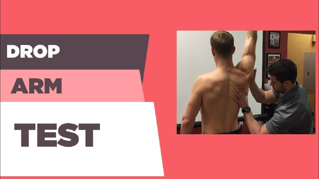 Drop arm test for in physiotherapy YouTube