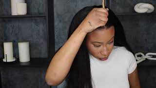 The BEST Glueless Kinky Straight Wig For Beginner! Very REALISTIC &amp; NATURAL Look Ft ISEE Hair