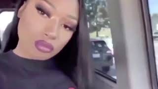 Megan Thee Stallion hitting girl in car meme (say so)
