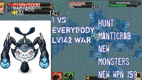 Tibiame hunt new monsters manticrab (1 vs everybody)