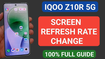 IQOO Z10R me screen refresh rate kaise change kare