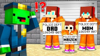 JJ Policeman Caught Mikey CRIMINAL Family in Minecraft Maizen