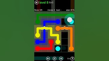 Flow Free Bridges Classic Pack 6x6 Level 8 Walkthrough