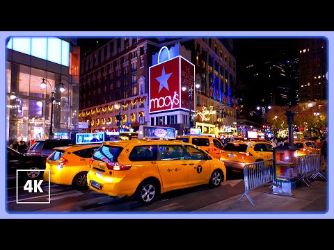 New York, United States | Night City Walk 4K | Nov 29, 2023