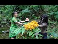Full Video 300 days primitive life - Skills Bushcraft cooking Fish in the rainforest - Forest people