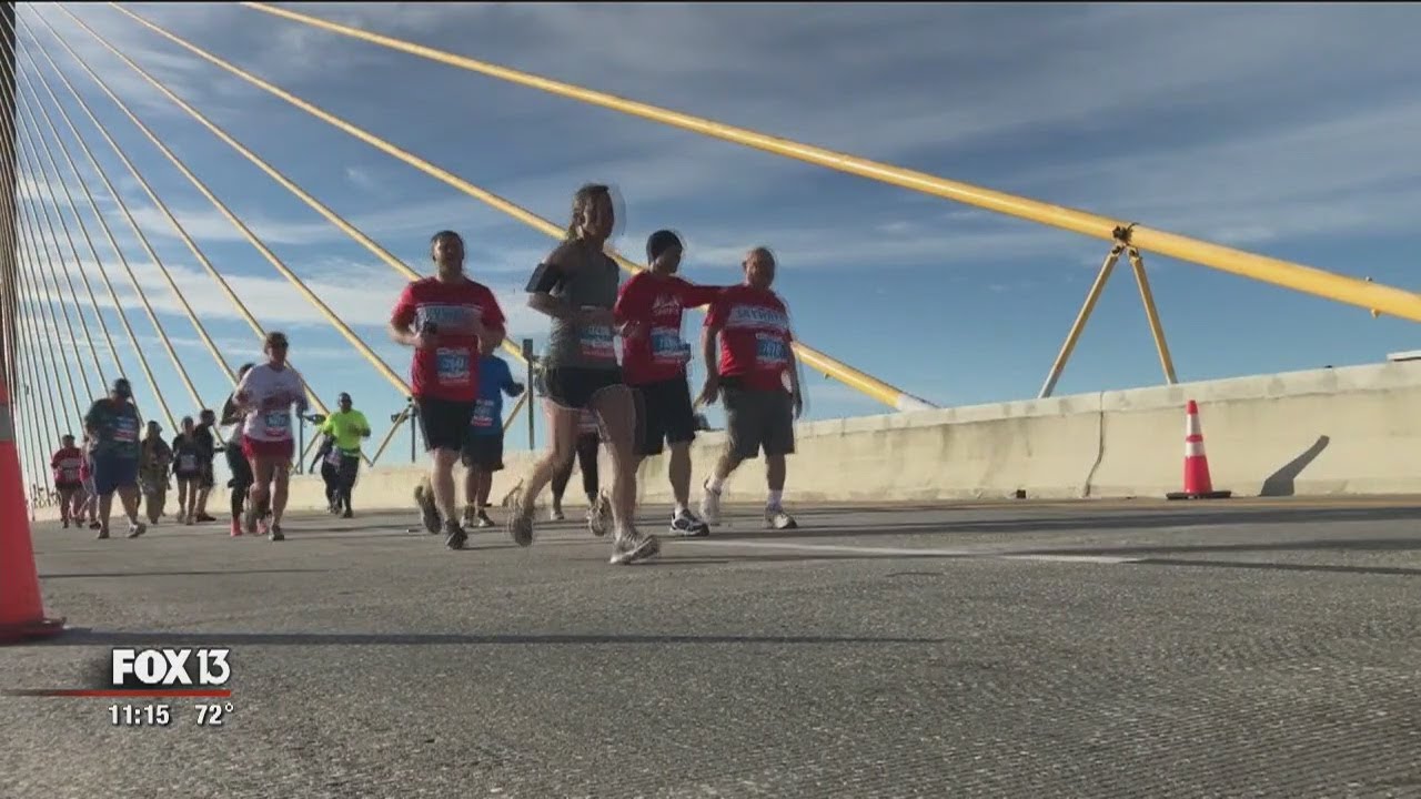 Thousands run across Sunshine Skyway Bridge for annual 10K race YouTube