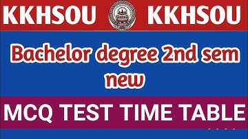 mcq test bachelor degree 2nd sem || Krishna Kanta Handiqui State Open University