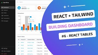 React and Tailwind CSS Tutorial for Beginners | Building a dashboard - #6 React Tables