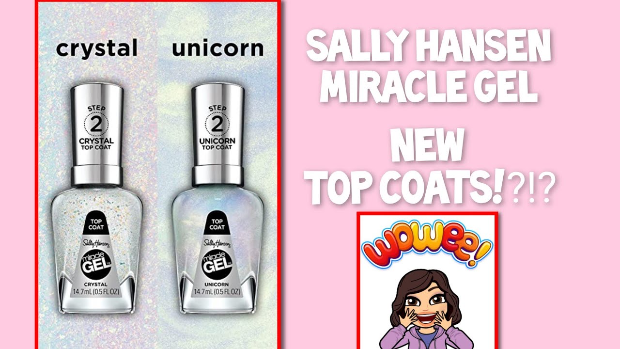 Klein Boren Binnenwaarts Sally Hansen Miracle Gel New Special Effects Top Coats Unicorn and Crystal  #sallyhansenmiraclegel - YouTube