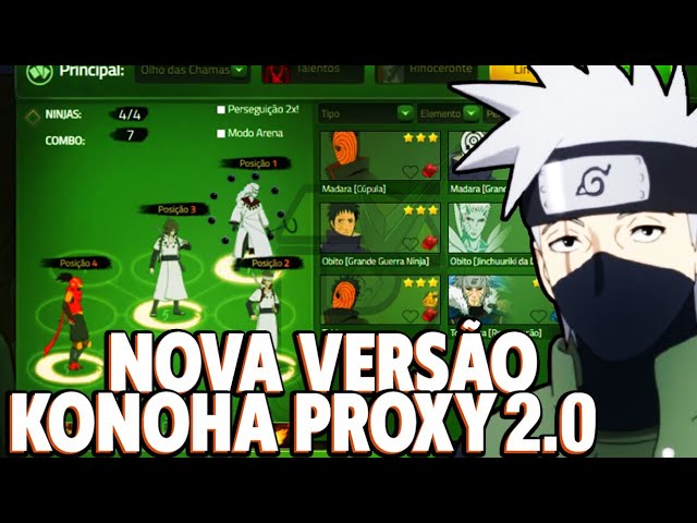 NOVA VERSÃO KONOHA PROXY 2.0 - NOSSO MAIS NOVO SIMULADOR DE COMBOS!