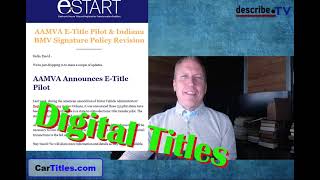 Electronic car titles coming soon - no more paper