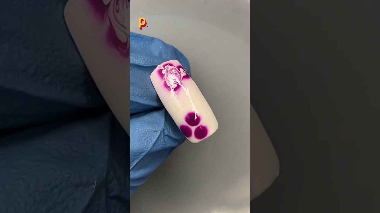 nail art blooming gel nail design