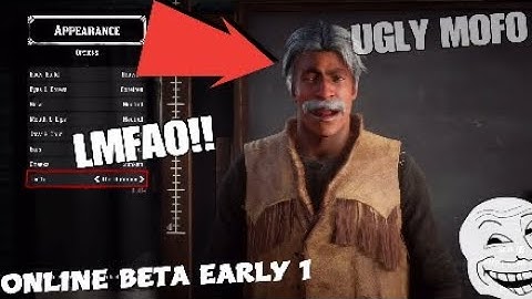 Red Dead Redemption 2 Online Beta Funny Character Creation Part 1