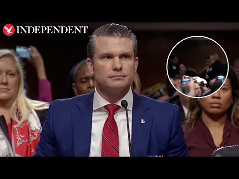 Trump defense pick Pete Hegseth heckled by protesters at Senate confirmation