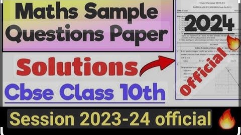 Most Expected CBSE 10th maths sample questions paper 2025