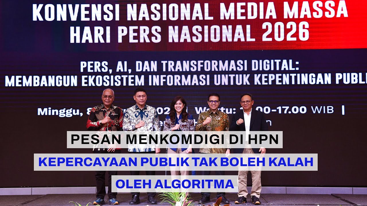 Pesan Menkomdigi di HPN: Kepercayaan Publik Tak Boleh Kalah oleh Algoritma