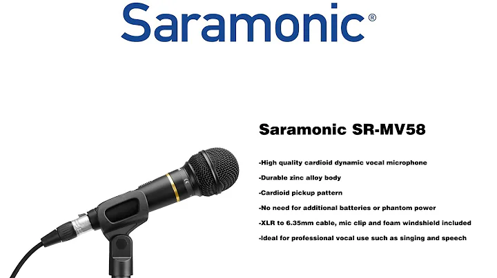Unpack your stuff: Saramonic SR MV58 live microphone