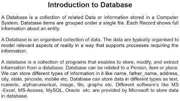 Introduction to Database use in MS-Access 2019 in Hindi || By Anu Monga