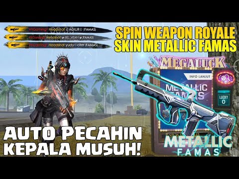 SKIN METTALIC FAMAS - GILA AKURASINYA GG PARAH! LANGSUNG PECAH KEPALA MUSUH NYA! GARENA FREE FIRE