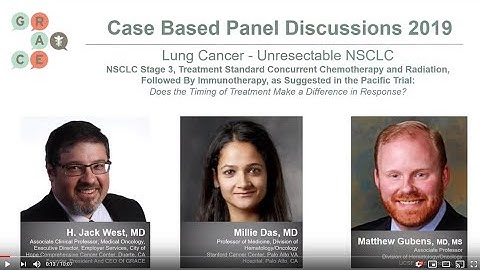 Case Based Panel Discussion Stage 3 NSCLC -  Does Timing of Treatment Make a Difference in Response.