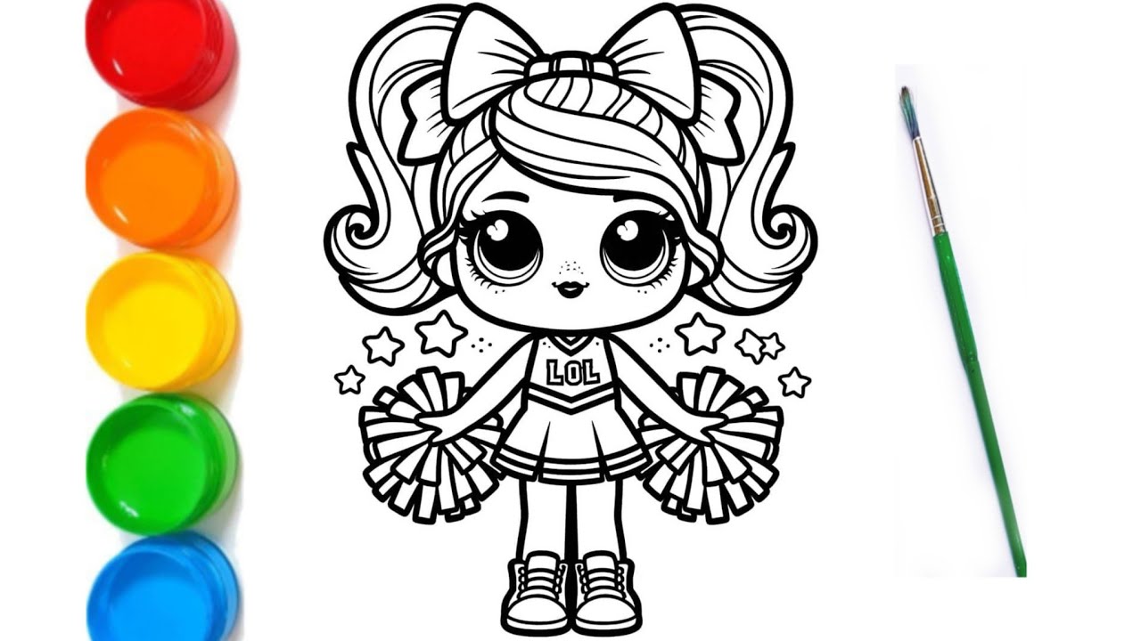 cute lol baby princess👸 😍❤//cute girl drawing colouring fun😍