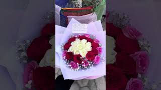 Red roses + white roses + pink roses bouquet💐WhatsApp:9829921376 DMM TOO ORDER MEE #flowershopnepal