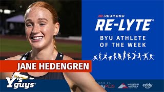 Jane Hedengren Shatters Course Record in Her Freshman College Debut, Our Re-Lyte Athlete of the Week