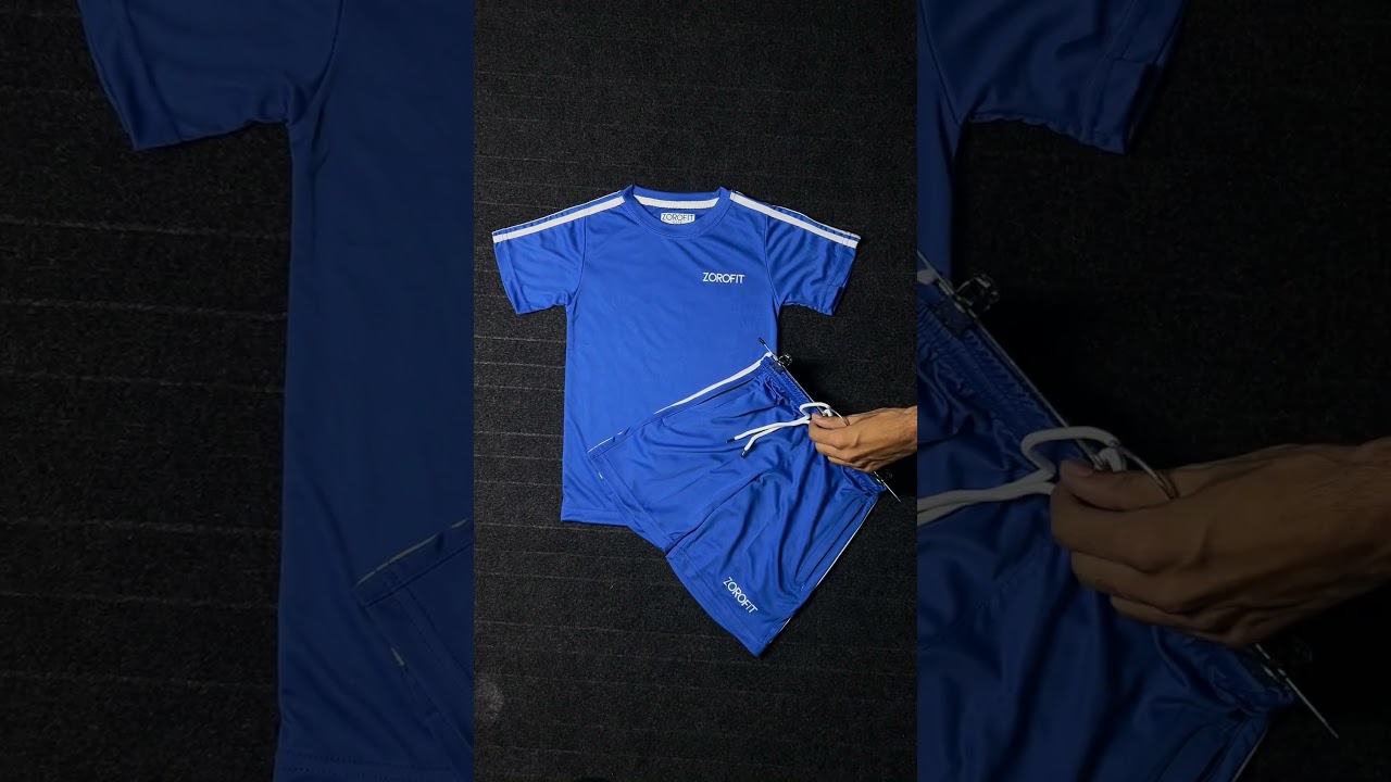 Blue Triliner Kids Tracksuit with Shorts