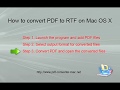 How to Convert PDF to Rich Text Format? [PDF to RTF Converter]