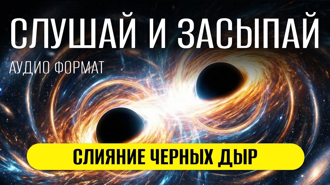 Столкновение двух черных дыр | Спокойная научная лекция ДЛЯ СНА 😴