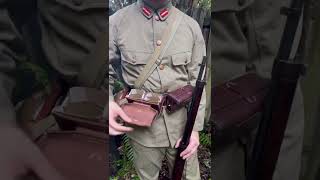 Imperial Japanese Army Cartridge Box & Ammo Pouch Demonstration