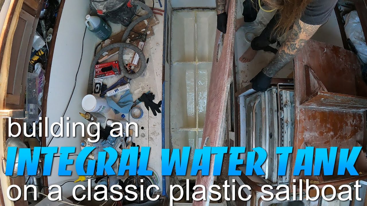 Building an integral water tank on an Alberg 30 sailboat