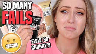 SO MANY FAILS!! TESTING NEW DRUGSTORE MAKEUP... YIKESSS