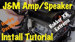 Install J&M Audio Rokker XX Extreme Front Fairing Amplifier & Speakers on Harley 2014 & Newer 